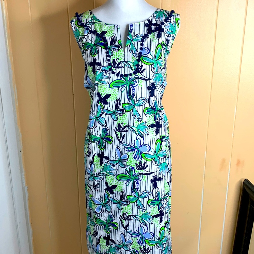 Sleeveless, multi colored and cute.